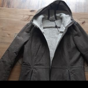 Woman a suede jacket